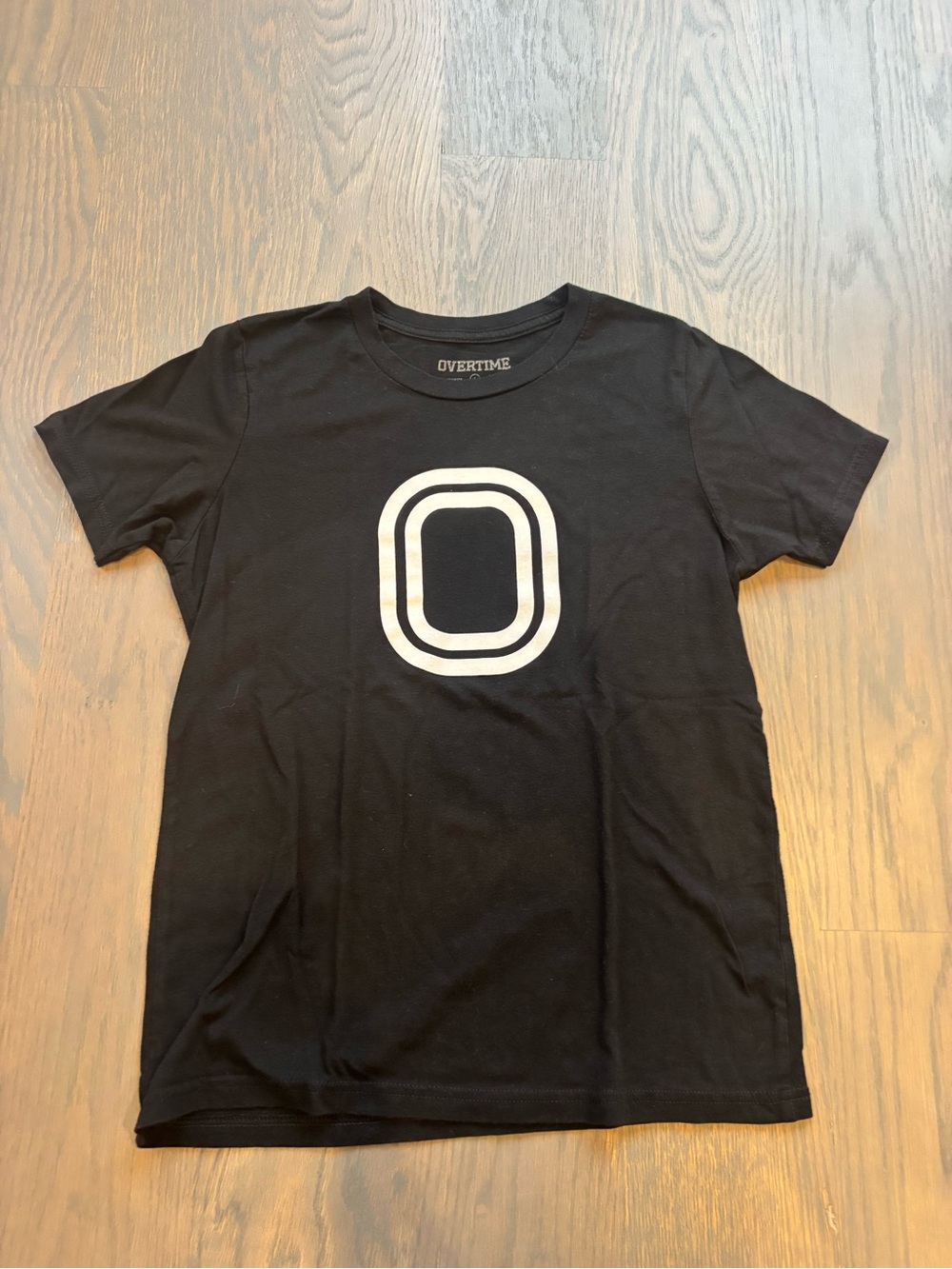 Overtime Kids Black Short Sleeve Tee with White Logo